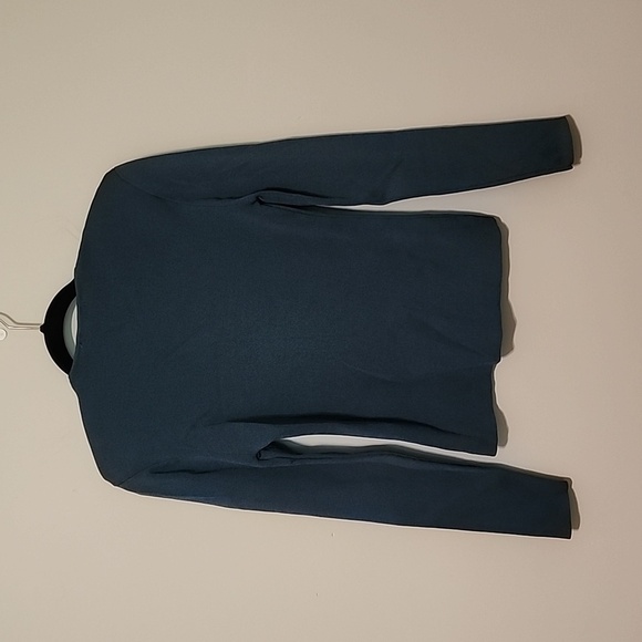 Zara sweater size L Sea Foam Green solid shoulder pads - Picture 4 of 9